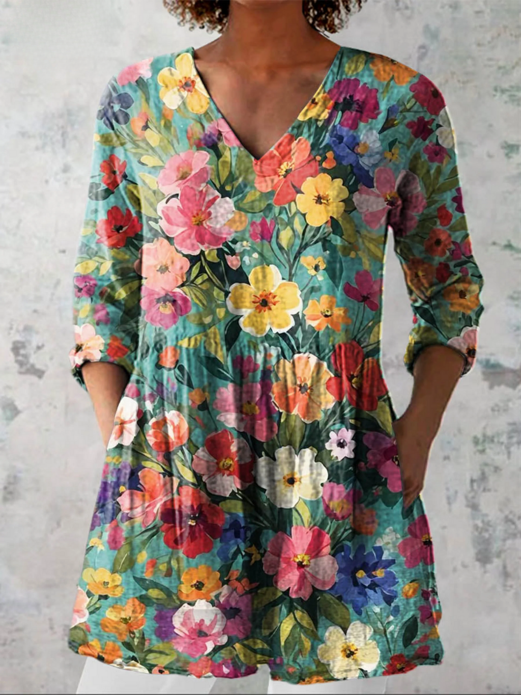 Keira | Blusa larga con un estampado llamativo