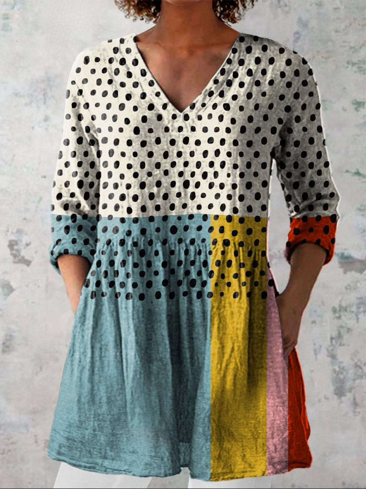 Nola | Blusa larga con un estampado llamativo