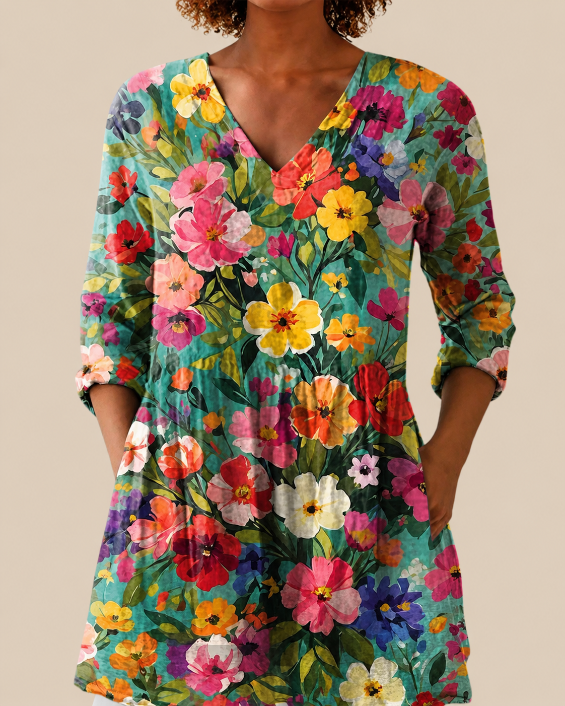 Keira | Blusa larga con un estampado llamativo