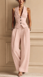Sophie | Traje elegante de dos piezas con escote en V para mujer