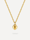Collar con colgante de corazón de alivio