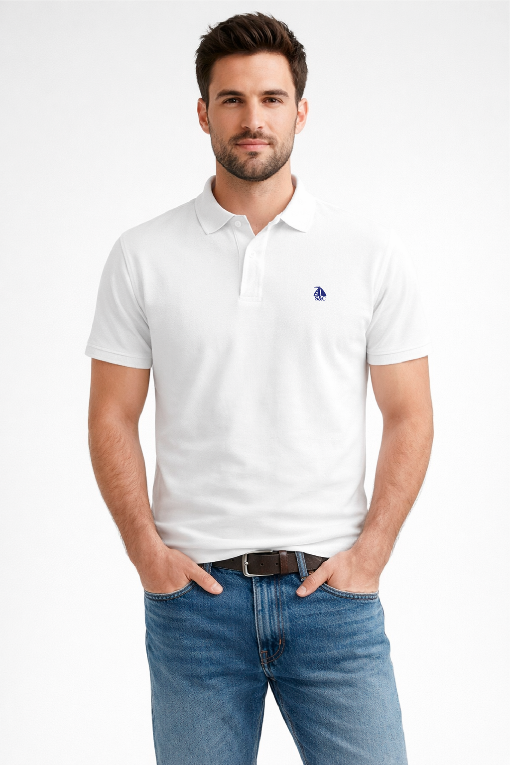 Polo manga corta Blanco modelo "Garroc"