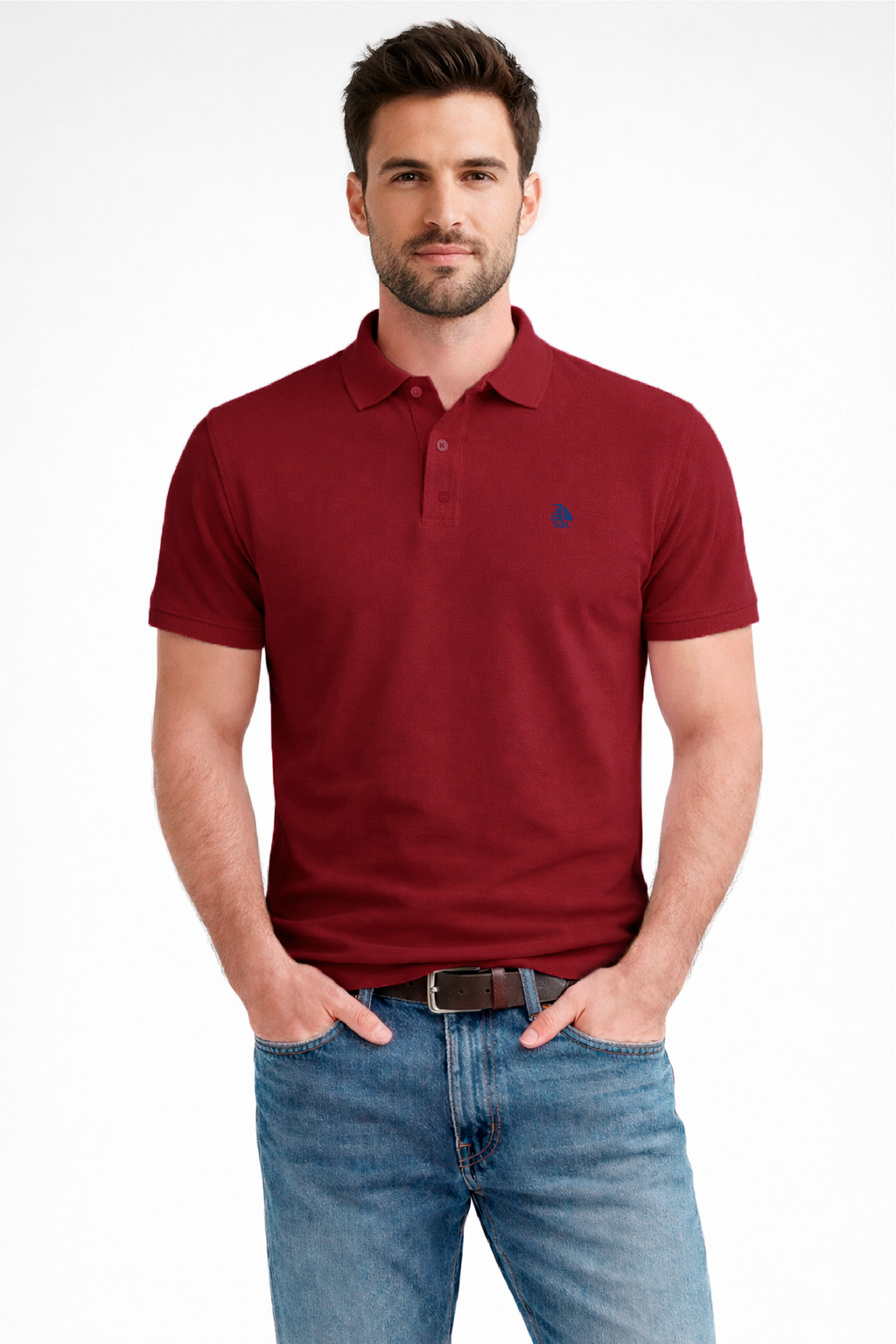 Polo manga corta Granate modelo "Garroc"