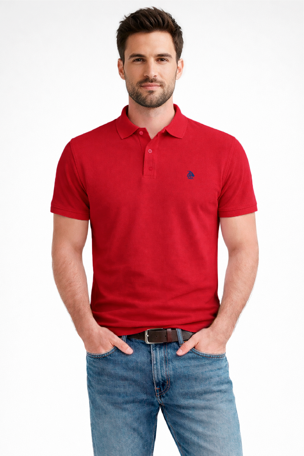 Polo manga corta Rojo modelo "Garroc"