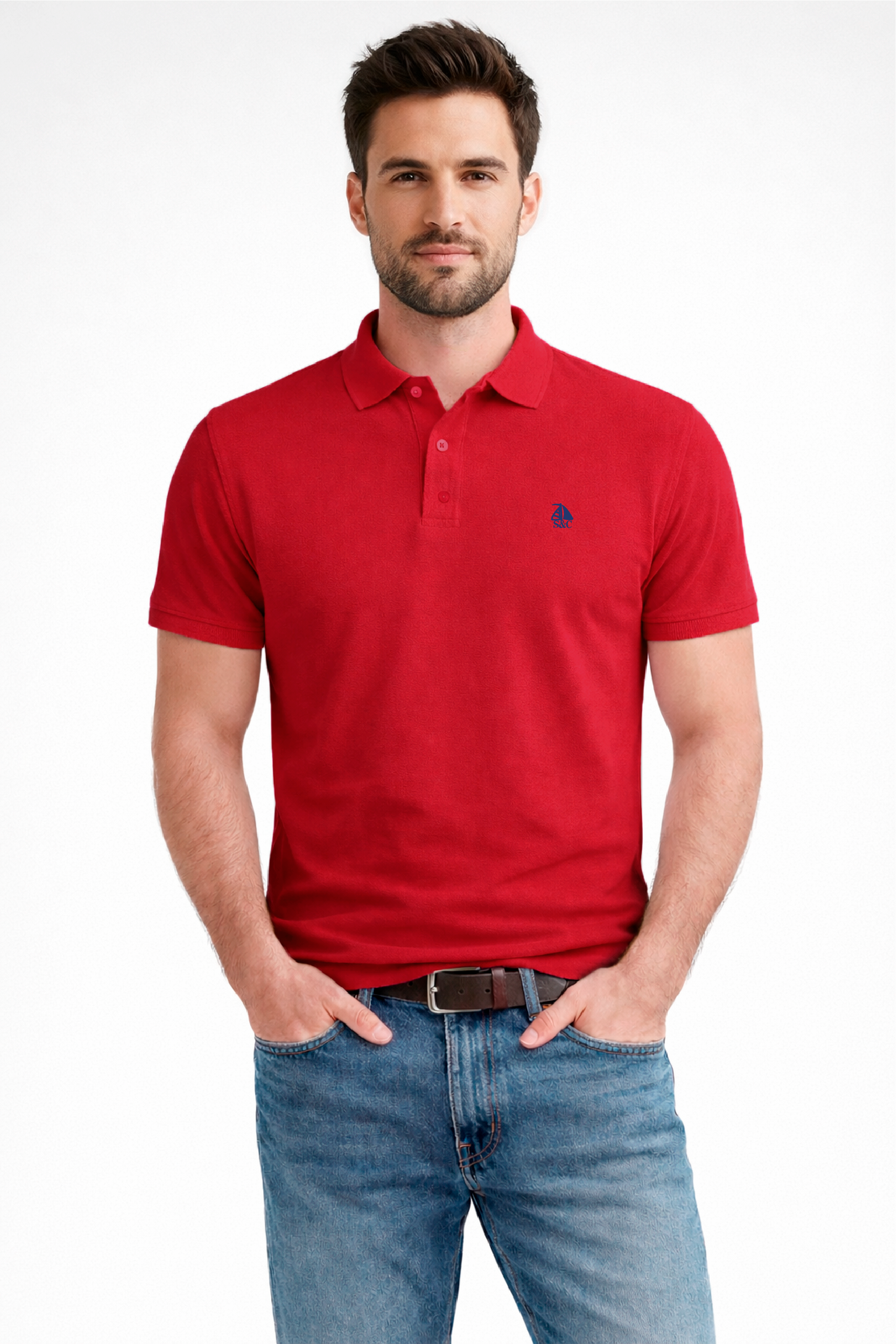 Polo manga corta Rojo modelo "Garroc"