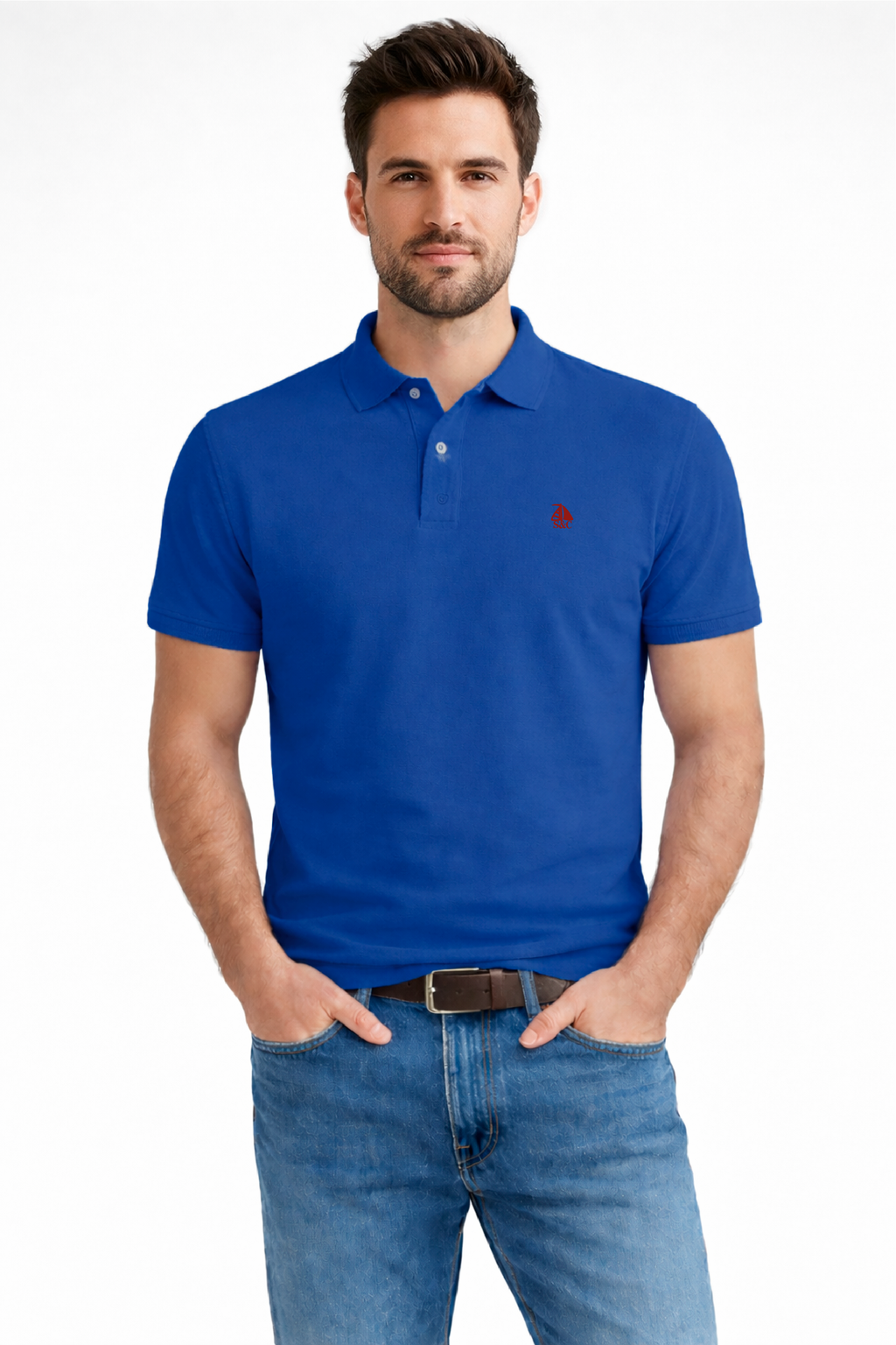 Polo manga corta Azul Royal modelo "Garroc"