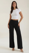 Pantalones Holgados Brooke de Cintura Media