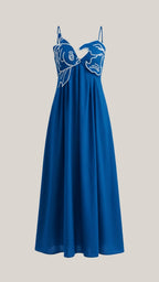 Vestido largo bordado Deborah