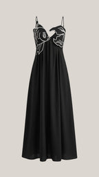 Vestido largo bordado Deborah