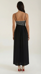 Vestido largo bordado Deborah