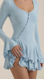 Vestido Corto Estelle con Volantes