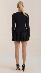 Vestido Corto Estelle con Volantes