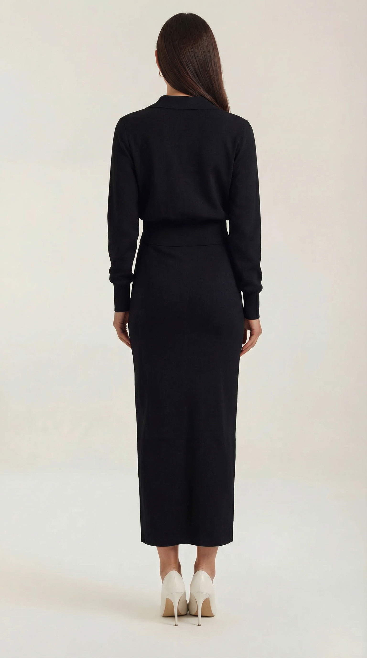 Conjunto de punto Evelyn Luxe con botones