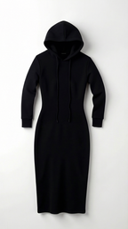 Vestido Maxi Bodycon Marilyn con Capucha Elegante