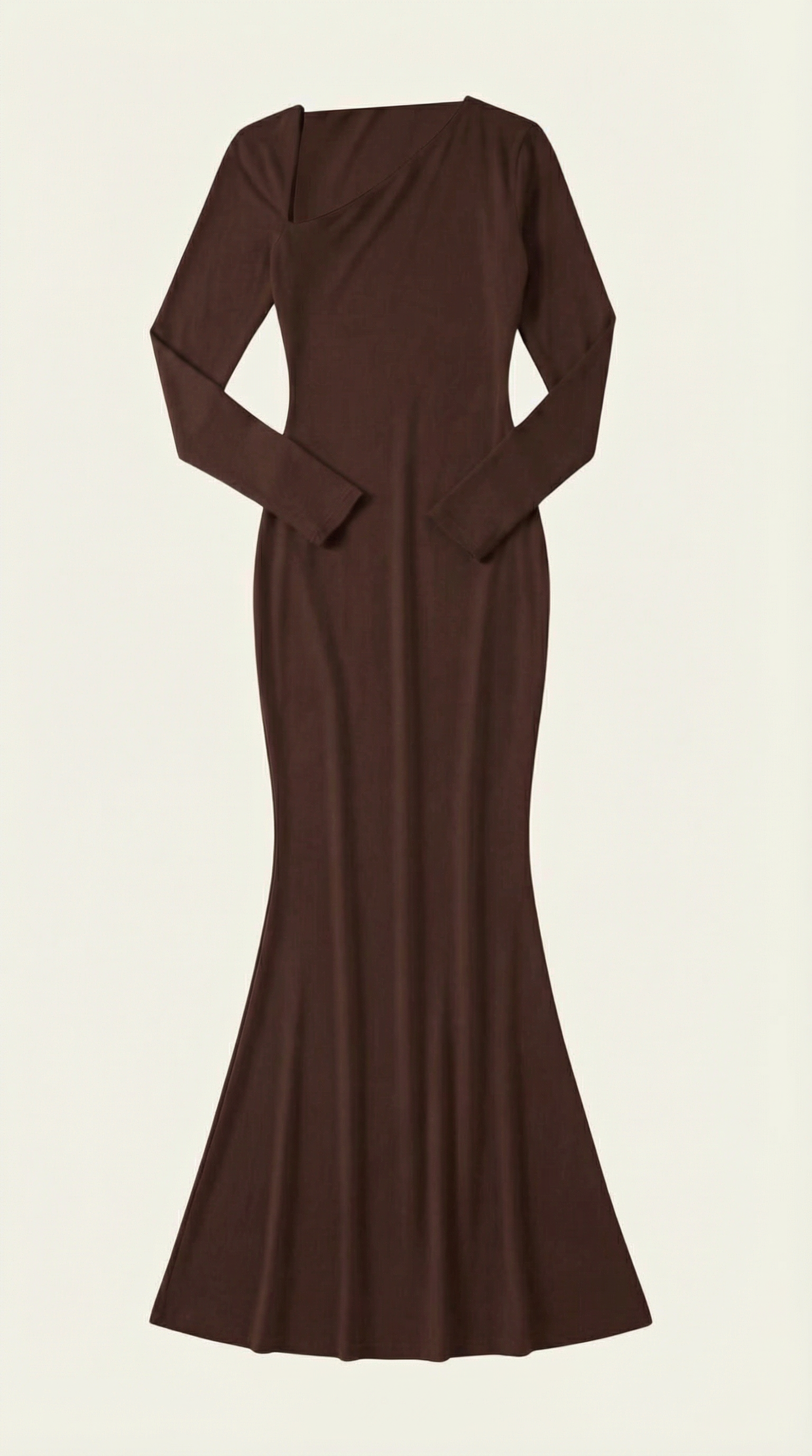 Roberta Vestido Maxi Bodycon de Manga Larga