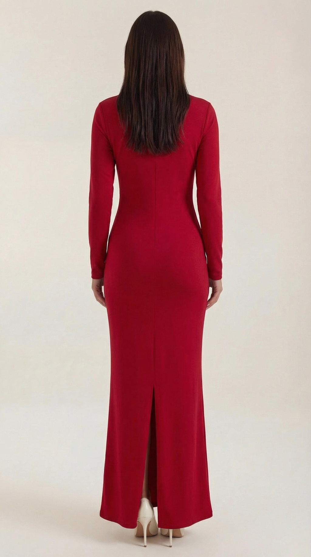 Roberta Vestido Maxi Bodycon de Manga Larga