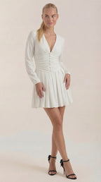 Mini Vestido Tricia con Escote en V