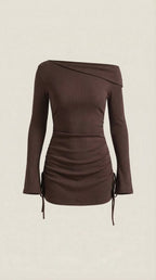 Vestido Mini Acampanado Sin Mangas de Elle