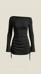 Vestido Mini Acampanado Sin Mangas de Elle