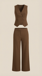 Elise | Traje elegante de dos piezas con escote en V para mujer