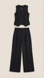 Elise | Traje elegante de dos piezas con escote en V para mujer