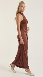Maxi Vestido Hester con Cuello Alto