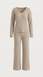 Conjunto Matilda de Punto con Escote en V Texturizado