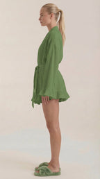 Conjunto de vestido mini cruzado Rebekah